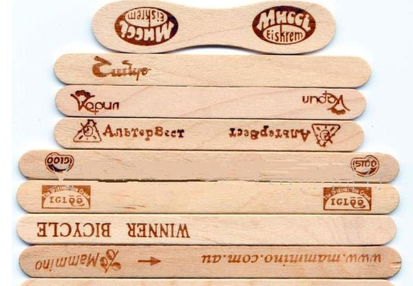 冷飲雪糕木棒雕刻打字，激光打標機輕松完成